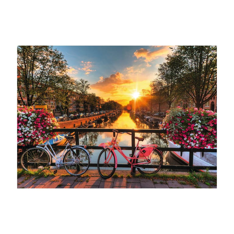 Puzzle de 1000 pièces - Vélos à Amsterdam pour les passionnés de loisirs créatifs - Neuf