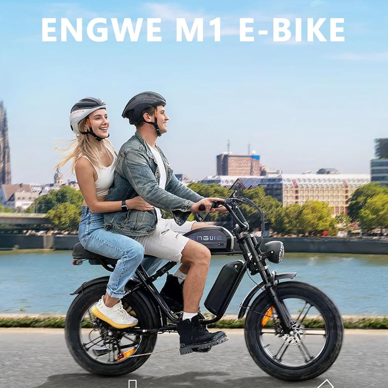 Vélo de montagne électrique à gros pneus ENGWE M1 20'' avec batterie 48 V 28 6 Ah suspension complète autonomie jusqu'à 90 170 km Neuf - vue 2