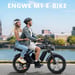 Bicicleta de montaña eléctrica ENGWE M1 de 20'' con neumáticos anchos, batería de 48 V 28,6 Ah, suspensión total, autonomía de hasta 90-170 km, color negro