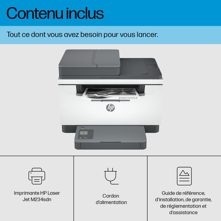 HP LaserJet M234sdn Multifunction Noir et blanc Imprimante, Ethernet uniquement; Copieur, Scanner - Neuf