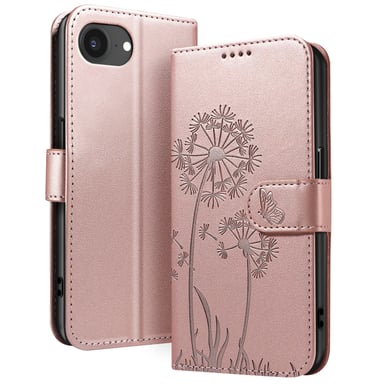 Custodia a portafoglio per iPhone 16e Design premium Fiori Farfalla