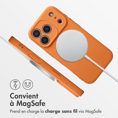 imoshion Coque Couleur avec MagSafe pour Apple iPhone 17 Pro Max - Orange