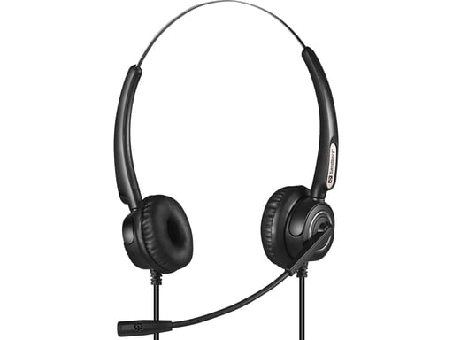 Sandberg 126-30 cuffia e auricolare Cablato A Padiglione Ufficio USB tipo A Nero (USB+RJ9/11 Headset Pro Stereo - USB+RJ9/11 Headset Pro - Stereo, Headset, Head-band, Office/Call center, Black, Binaural, Button - Warranty: 60M)