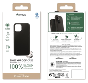 Muvit For Change Bambootek Renforcee 2M Noire: Apple Iphone 12 Mini