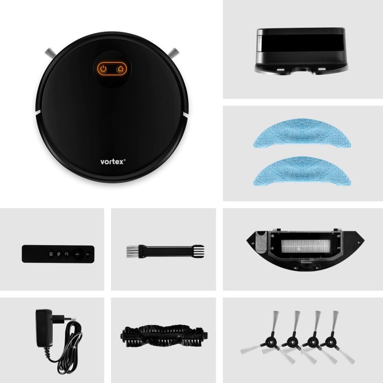 Aspirateur robot laveur VORTEX BOT30 1800 Pa Connecté 2 en 1 eau & poussières - vue 3