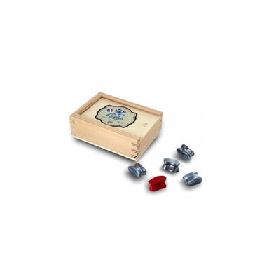 Juego de huesos en caja de madera - Un clásico del entretenimiento