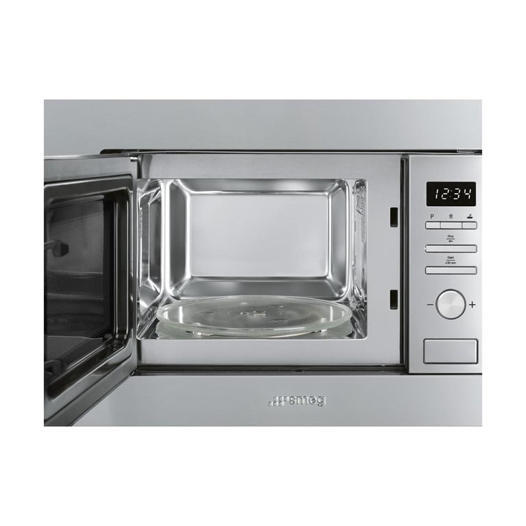 Micro-Ondes Smeg FMI017X – 20L, 800W, Gril, Intégré, Acier Inoxydable - vue 3
