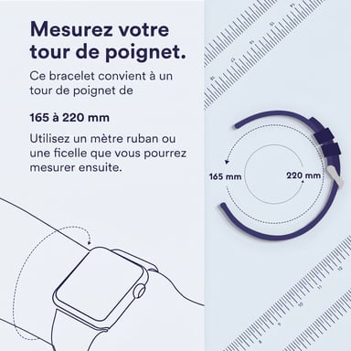 imoshion Bracelet silicone - Connexion universelle 24 mm - Blanc