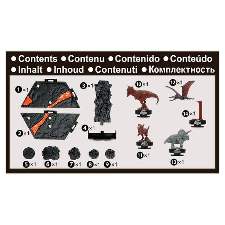 Jeu d'Équilibre EPOCH GAMES Jurassic World Volcano Quake Dinosaures sur Plateforme Dernier en Place Gagne ! - vue 3