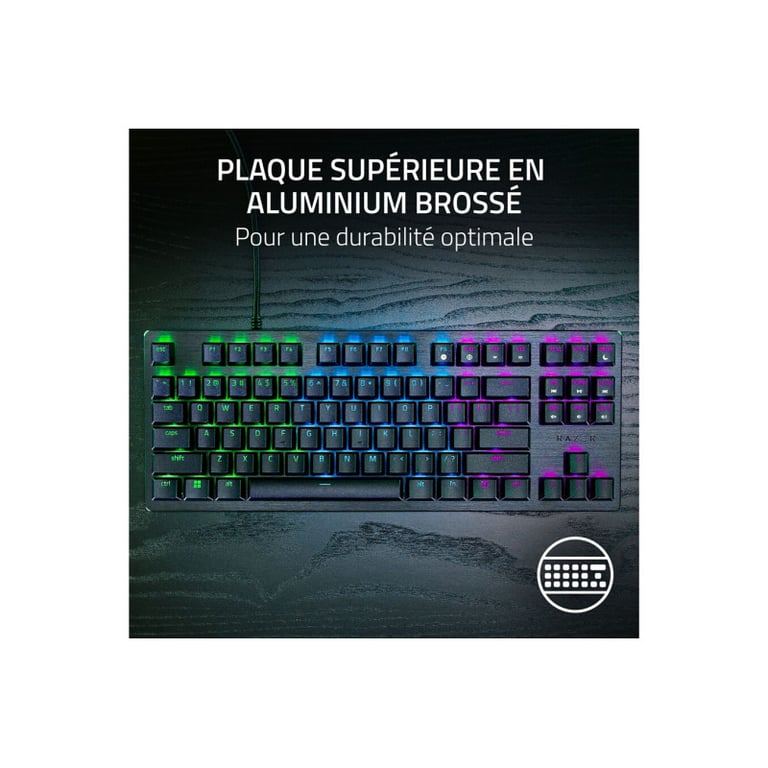 Clavier gaming filaire Azerty Razer Huntsman V3 X TKL - vue 4
