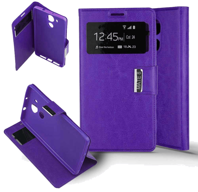 Etui Folio compatible Violet Huawei Mate 8