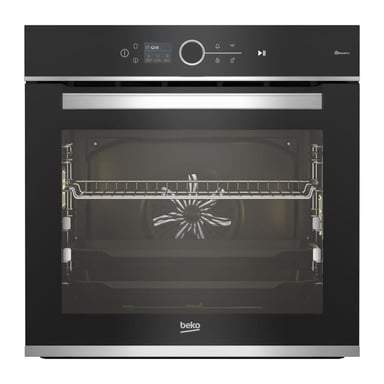Four encastrable multifonction - Pyrolyse - BEKO - BBIM13500XPSW - Inox / Noir - Porte froide - 59,4 x 56,7 x 59,5 cm
