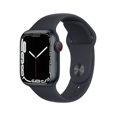 Watch Series 7 (GPS + Cellular) Boîtier en Aluminium Minuit de 41 mm, Bracelet Sport Minuit