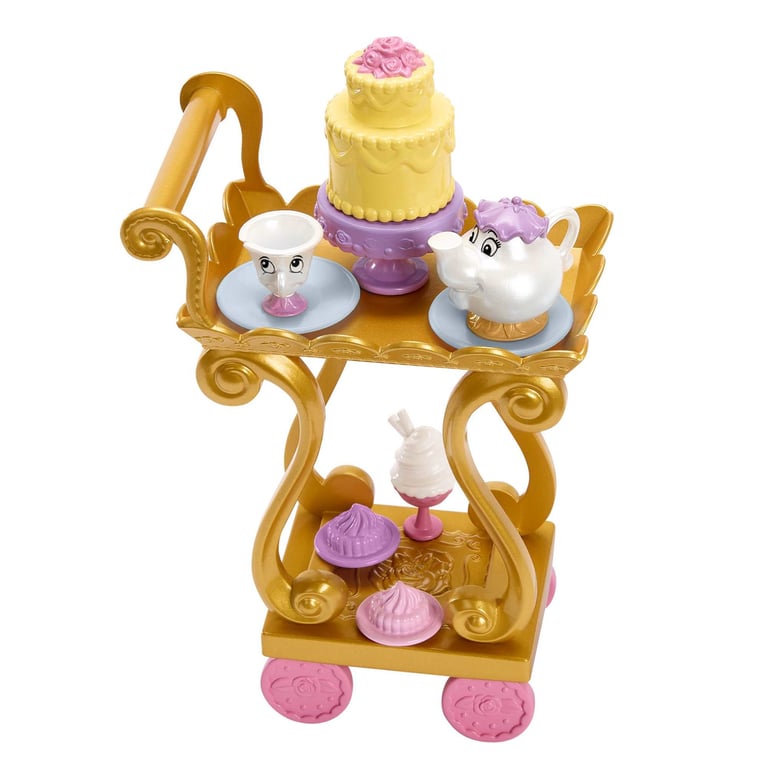 Mattel Disney Princesses - Poupée Belle et son Chariot à Thé - Figurine - 3 ans et + - Neuf