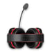 Abysm AG700 Auriculares para juegos 7.1 con micrófono extraíble - Diadema ajustable - Auriculares acolchados - Controles con cable - Cable de 1,20 m - Color negro/rojo