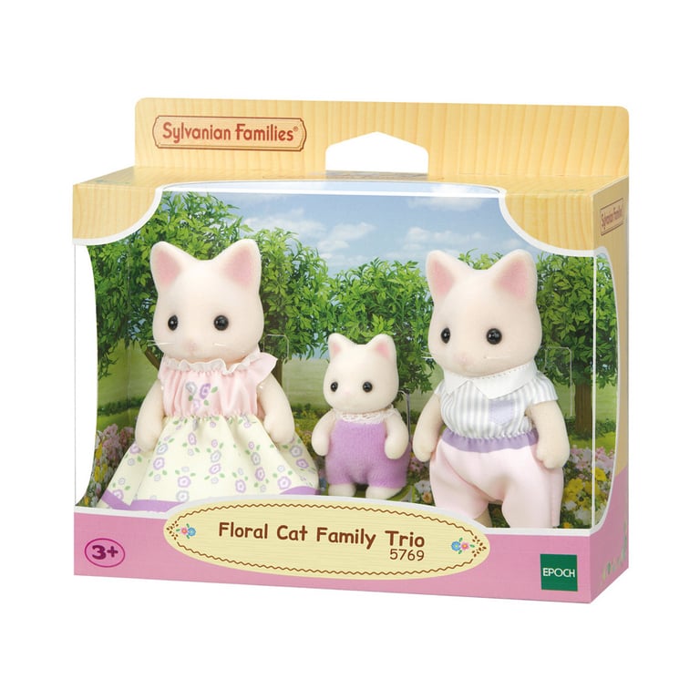 EPH5769 Trio Famille Chat Floral figurines 3 pièces - vue 2