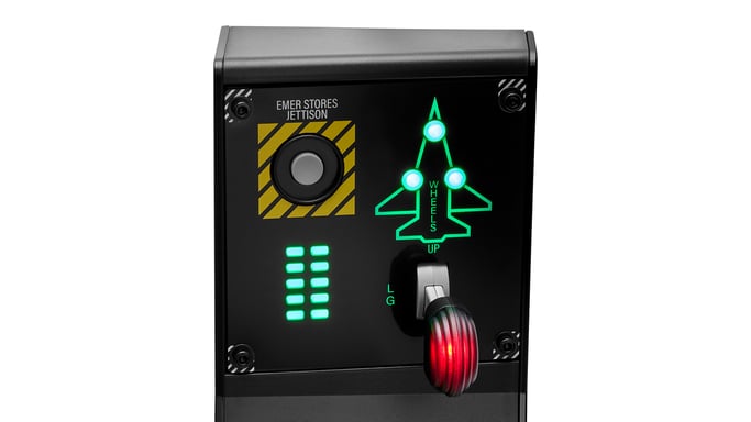 Thrustmaster VIPER Panel Nero Joystick USB + leva di controllo motore PC
