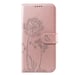 Zanaé Funda tipo cartera para Redmi Note 14 4G Premium Diseño Flores Mariposa Rosa dorado