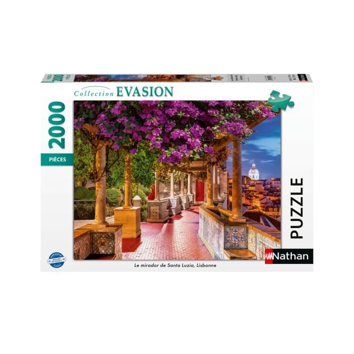 Puzzle 2000 pièces : Le mirador de Santa Luzia Lisbonne Ravensburger Nathan - vue 4