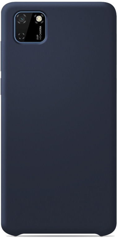 Coque silicone unie compatible Soft Touch Bleu nuit Huawei Y5P