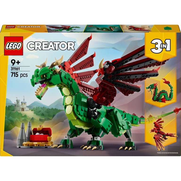 LEGO 3 Creator -en-1 Le Dragon Médiéval 1161 - Neuf