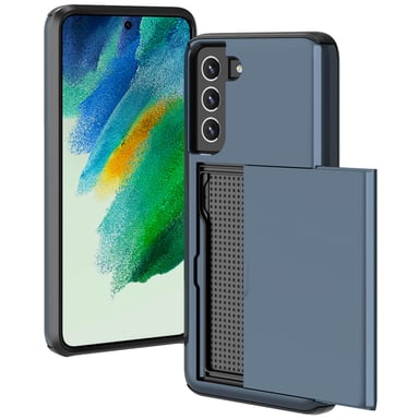 imoshion Coque arrière avec porte-cartes pour Samsung Galaxy S21 FE - Bleu foncé