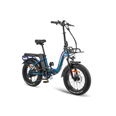 FAFREES F20 Max Vélo Électrique - Moteur 500W Batterie 48V 22.5AH Autonomie 110KM Freins à Disque - Vert Violet