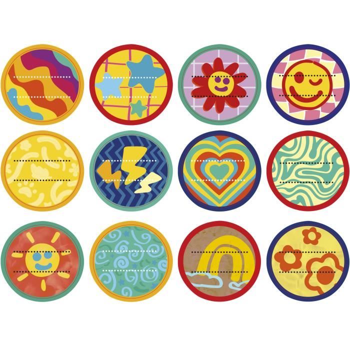 Play-Doh Pack de 12 L'imagination en fete, autocollants et pots de pâte a modeler de 28 g, petits cadeaux, loisirs créatifs pour enf - Neuf