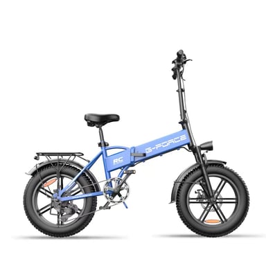 Bicicleta eléctrica plegable G-FORCE RC de 20'' x 4.0'', con neumáticos anchos, batería de 48 V y 20 Ah, transmisión Shimano de 7 velocidades