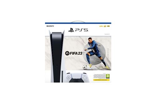 Pack Consola Estándar Sony PS5 + FIFA 23 + Horizon Forbidden West + Auriculares Inalámbricos Sony Pulse 3D