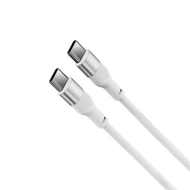 Ksix BCL060WAS01 câble USB USB 2.0 1 m USB C Blanc - Neuf