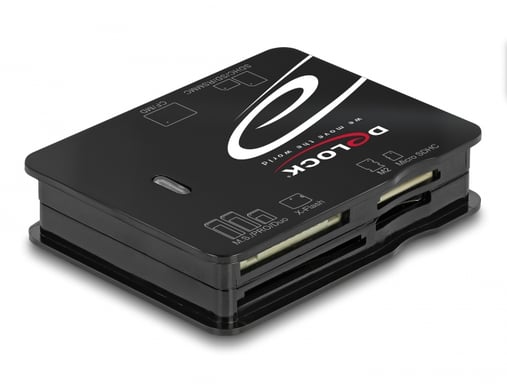 Lettore di schede USB 2.0 DeLOCK per schede di memoria CF / SD / Micro SD / MS / xD / M2