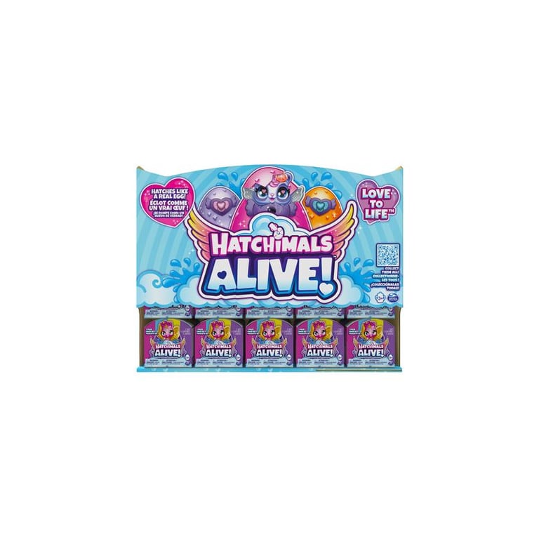 HATCHIMALS ALIVE Pack de 1 Hatchimals + Biberon Oeuf 1 Figurine À Collectionner Et 2 Accessoires A Faire Eclore Avec De 'Eau Thème Bébé Jouet Enfant et + Modèle Aléatoire Neuf