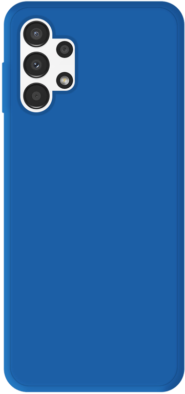 Coque silicone unie compatible Mat Bleu Samsung Galaxy A13