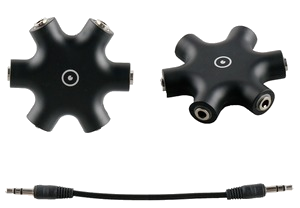 Connect Hub Jack 3.5Mm 5 Sorties Noir