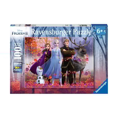 Puzzle XXL 100 piezas - Magia en el bosque con la Reina de las Nieves de Disney 2