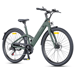 Bicicleta eléctrica urbana Engwe MapFour N1 Air ST de fibra de carbono de 250 W con asiento tipo bala y sensor de par, batería de 36 V y 10 Ah Verde