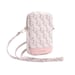Sac à Bandoulière pour Téléphone Zippé Motif G Cube avec Logo en Métal Rose