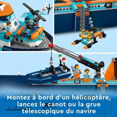 60368 LEGO City - Barco de exploración ártica con helicóptero y minifiguras