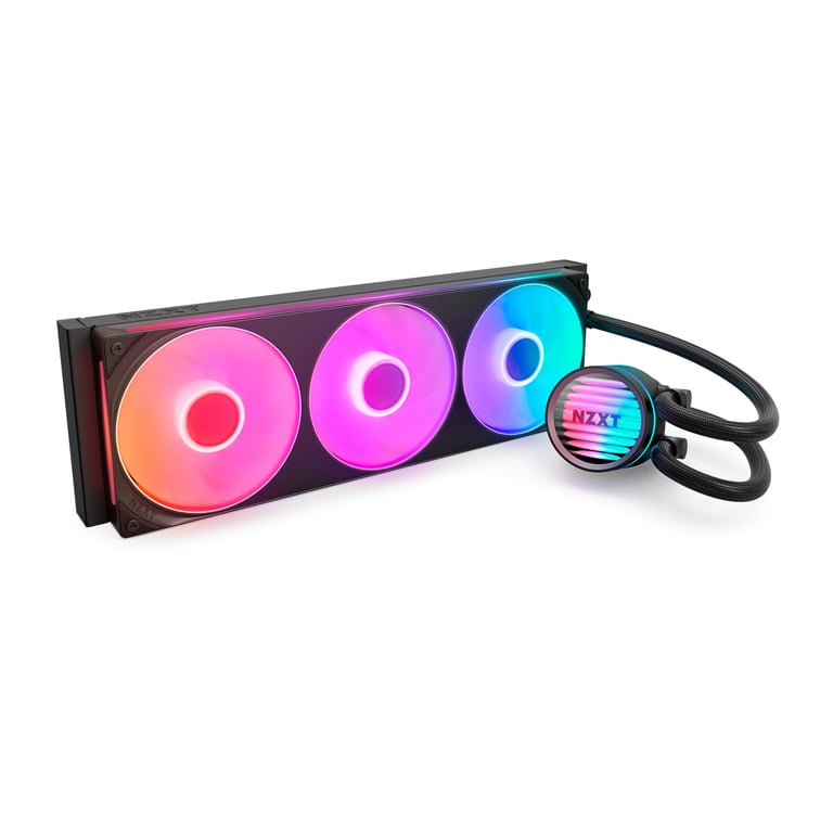 Kraken Core RGB 360mm AIO Liquid Cooler with RGB Cap & RGB Core Fan RL KR36C B1 - vue 2