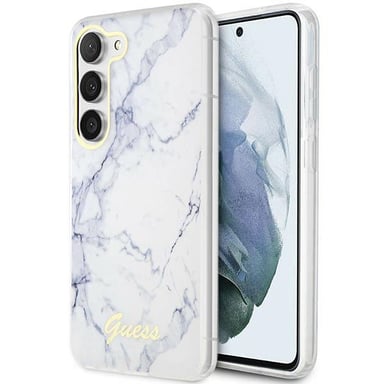 Funda Guess Marble para Samsung Galaxy S23, blanca