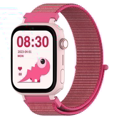 DCU Tecnologic Smartwatch KIDS PRO GPS e videochiamata cinturino in tessuto rosa/rosa