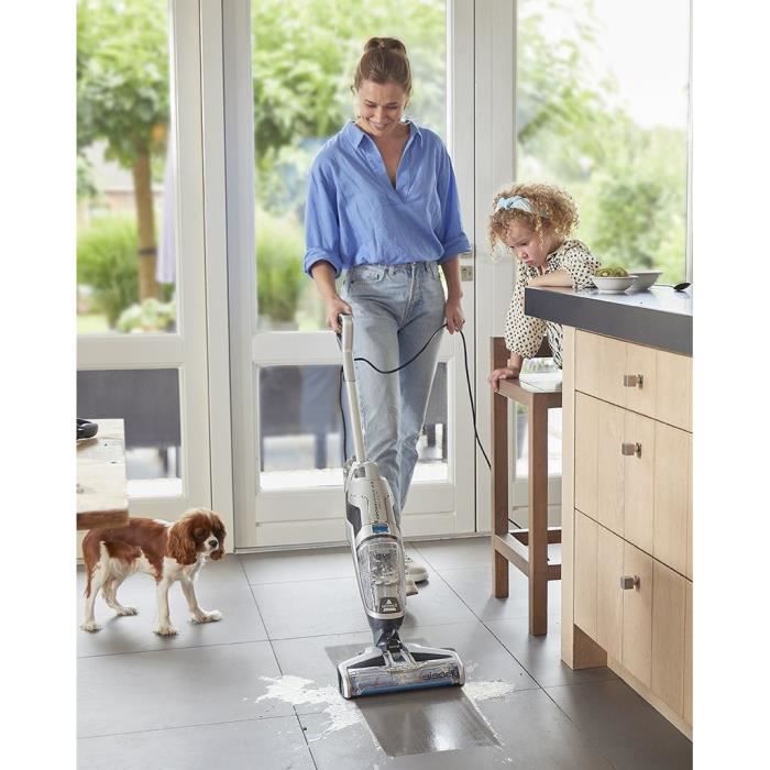 BISSELL CrossWave C3 Select 3551N - Aspirateur Balai Laveur 3 en 1 - Nettoyage Multi-Surfaces - Cycle Autonettoyage - Puissance - Neuf