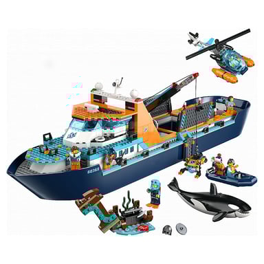 60368 LEGO City - Navire d'Exploration Arctique avec Hélicoptère et Minifigurines