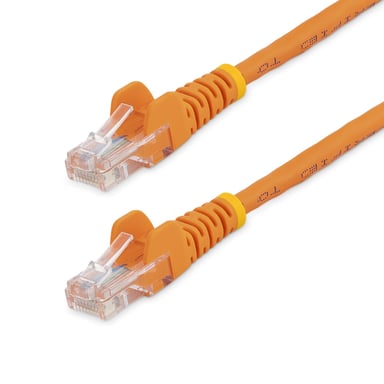 StarTech.com Cable de red Cat5e UTP sin gancho de 2m - Cable Ethernet RJ45 anti-enganchamiento - M/M - Naranja