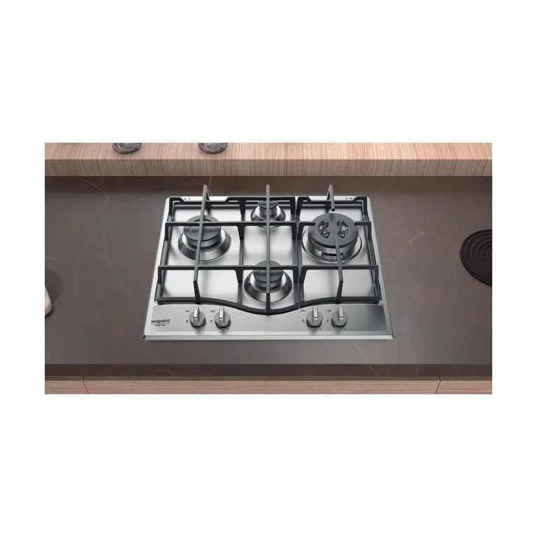 Plaque Gaz Hotpoint PCN 642 T/IX/HAR – 4 Foyers, Acier Inoxydable, 8850 W - vue 5