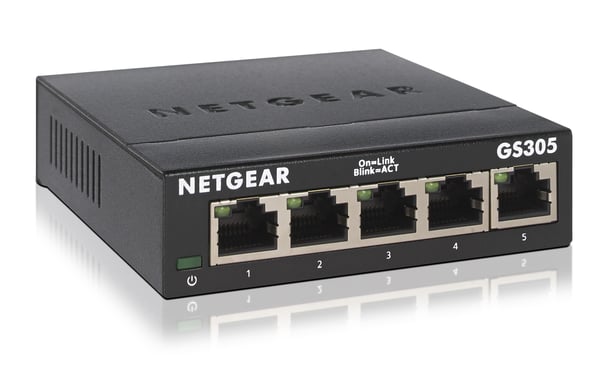 NETGEAR GS305 No administrado L2 Gigabit Ethernet (10/100/1000) Negro