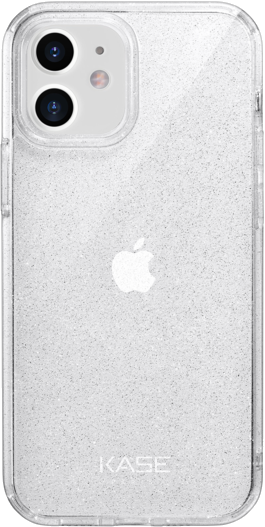 Coque hybride étincelante invisible pour iPhone Apple 12 mini, Transparente