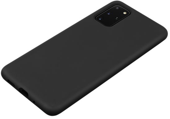 Coque en Gel de Silicone Doux pour Samsung Galaxy S20+, Noir satin