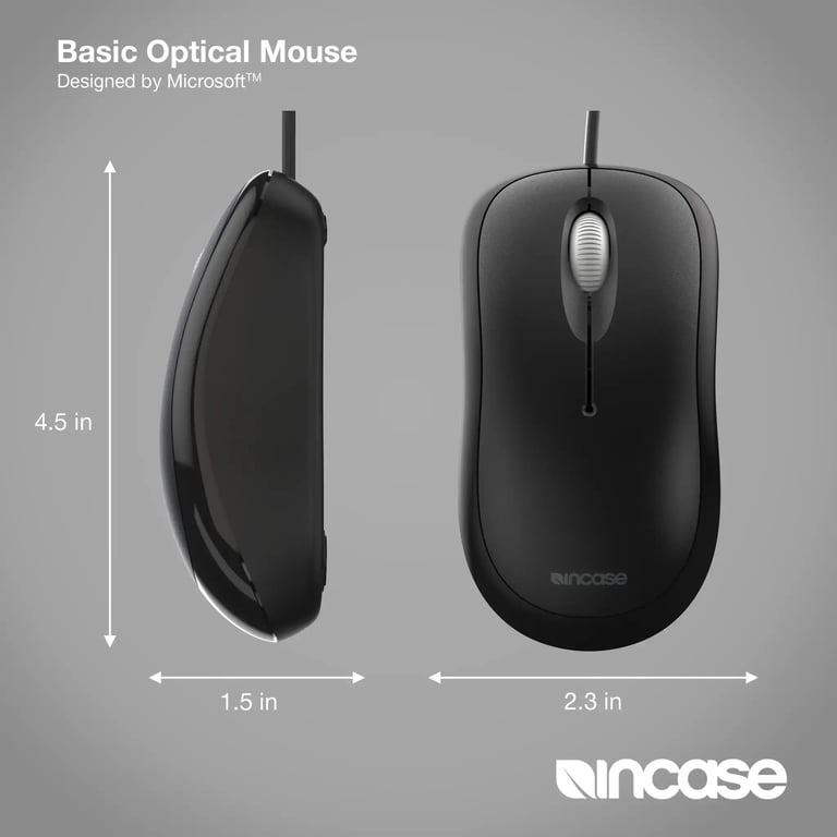Incase Designed by Microsoft Souris optique Basic Optical Mouse - Neuf